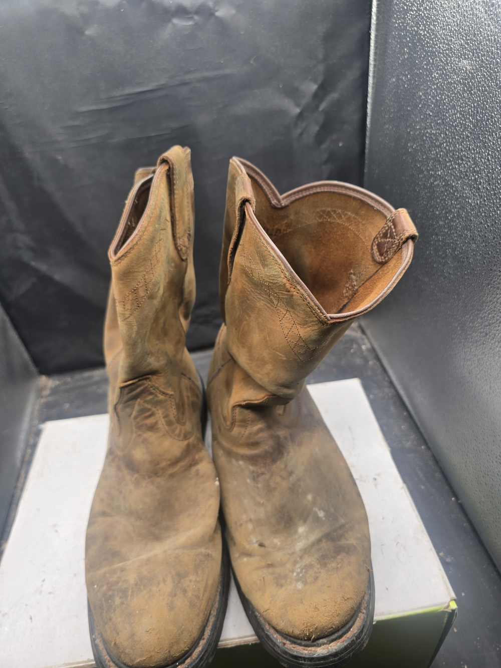 Ariat Brown Pull-On Cowboy Work Boots